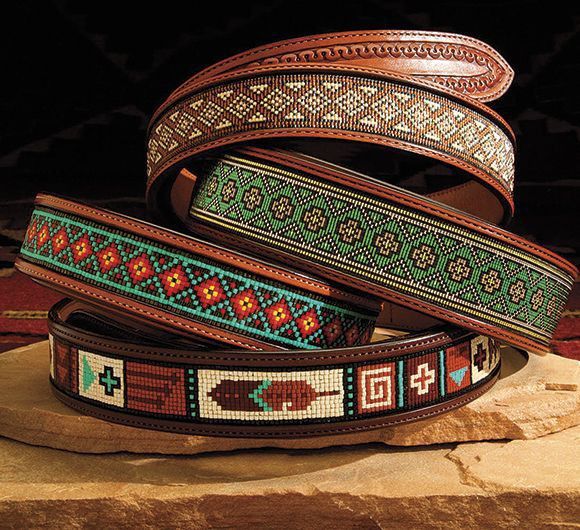 Handcrafted Cross-Stitched Leather Belts